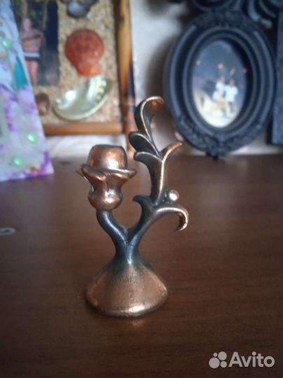 Подсвечник маленький из бронзы