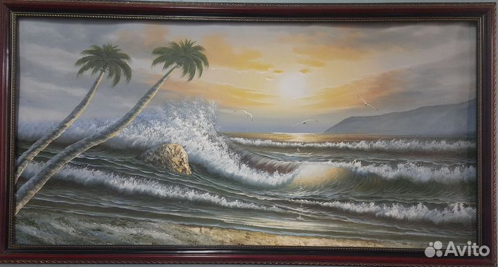 Картина маслом на холсте большая пейзаж