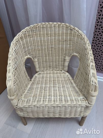 Детское кресло плетеное из ротанга IKEA