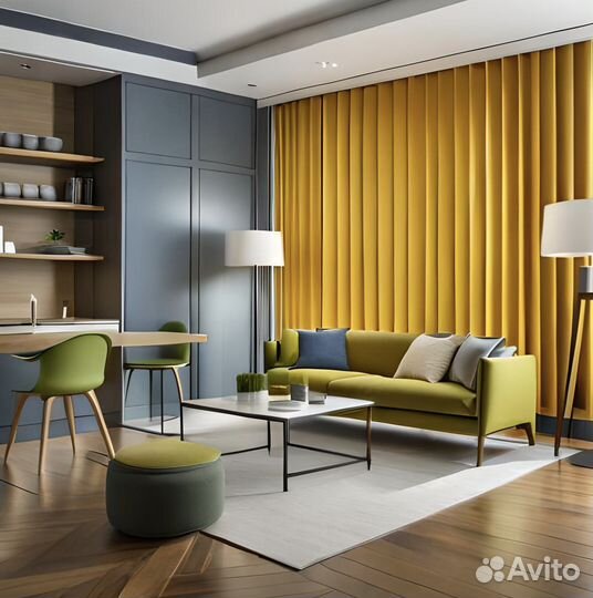 Вертикальные жалюзи желтые