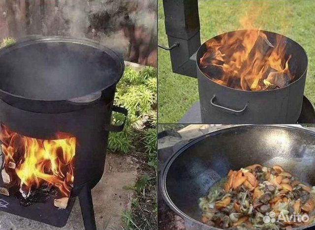 Печь с трубой 4.5л-7л