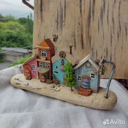 Интерьерная композиция домики-дрифтвуд