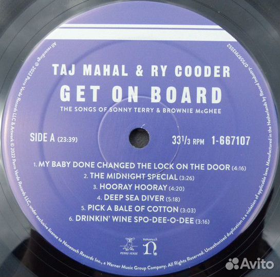 Винил Taj Mahal & Ry Cooder – Get On Board