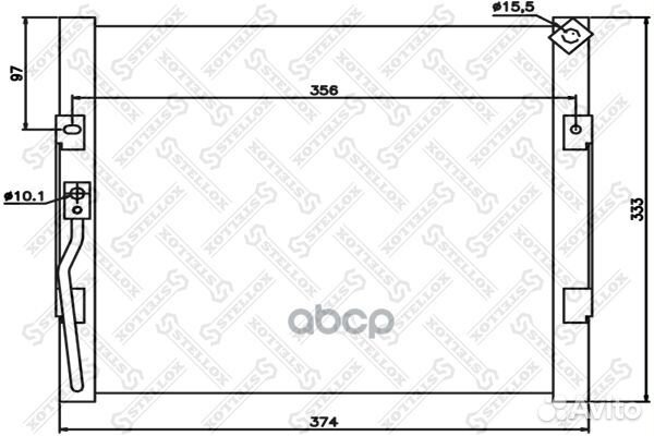 1045654SX радиатор кондиционера Honda Civic 1