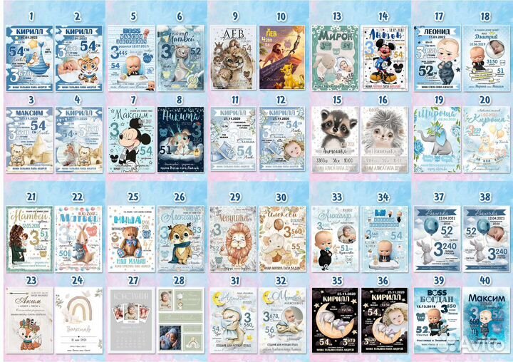 Метрика для мальчиков