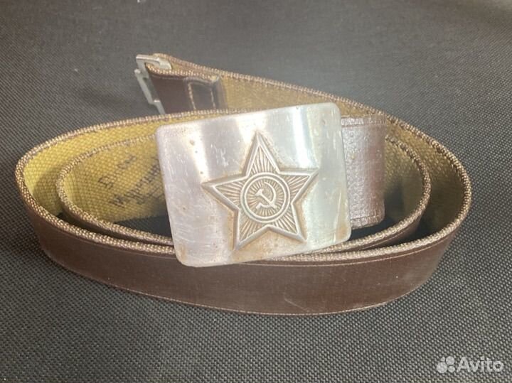 Советский армейский ремень с бляхой