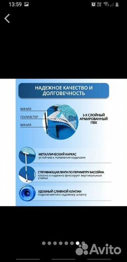 Каркасный бассейн intex