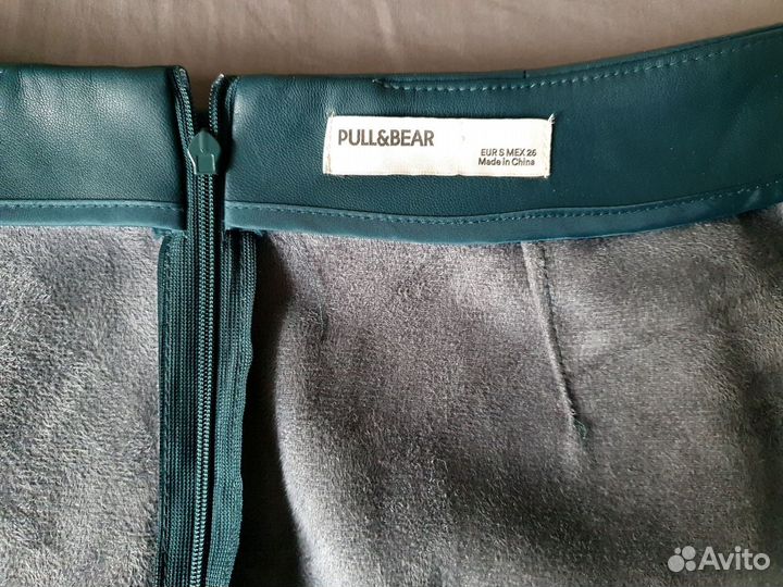 Юбка кожаная (кожзам) Pull & Bear S (42)