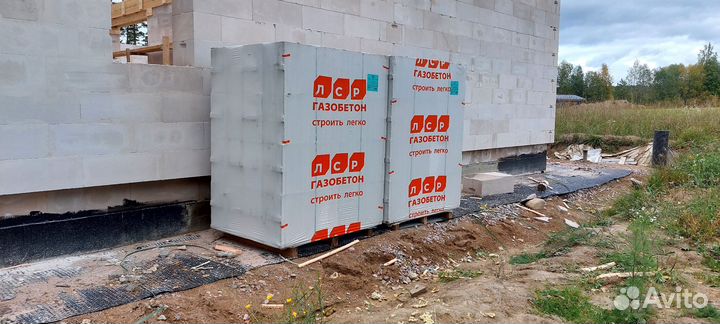 Газобетон D400, 400мм. 4м3 (2 палеты)