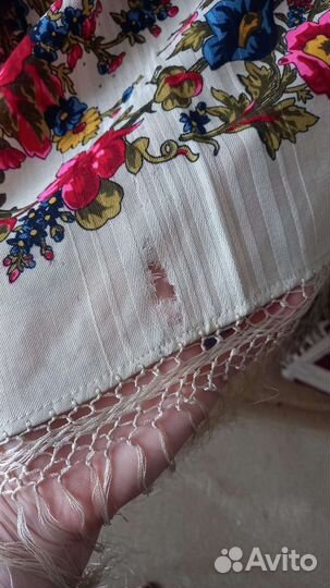 Платок шаль шерсть, платок винтаж