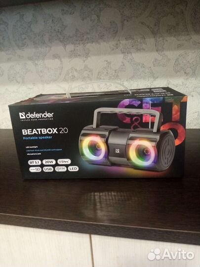 Портативная колонка defender Black (65420)