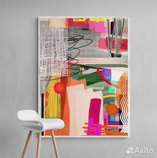Картина маслом абстракция для интерьера