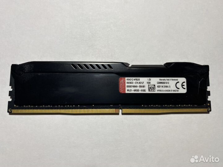DDR4 Kingston HyperX fury 8Гб