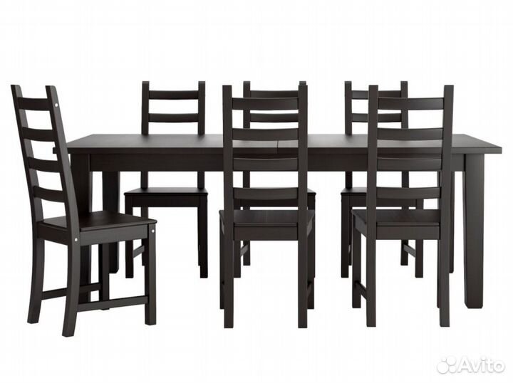 Стол со стульями IKEA и 8 стульев