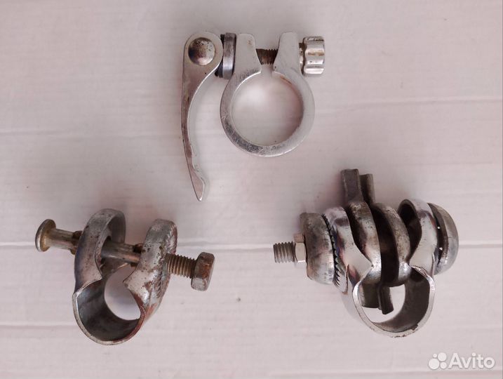 Запчасти к велосипеду. Хомуты, замки