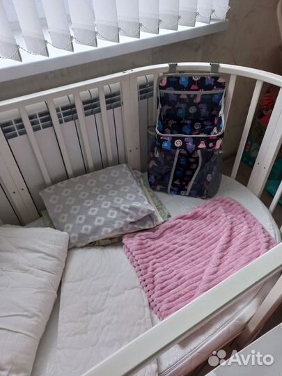 Детская кроватка круглая овальная