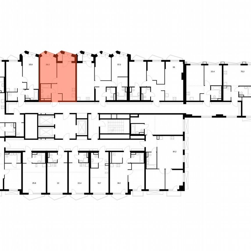 1-к. квартира, 39,3 м², 3/24 эт.