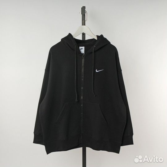 Зип худи nike черное базовое