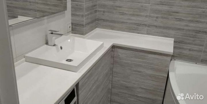 Столешница для ванной из искуственного камня