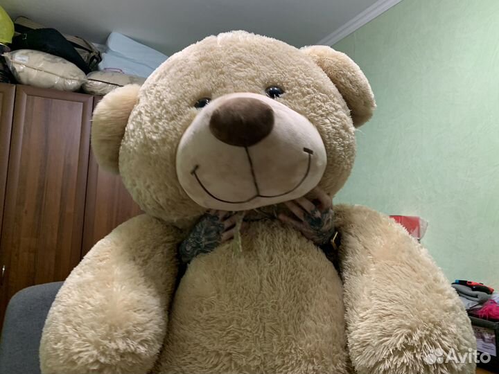 Большой Плюшевый медведь Мишка (Б/У)