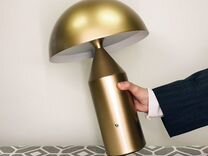Лампа настольная Atollo гриб золотая беспроводная