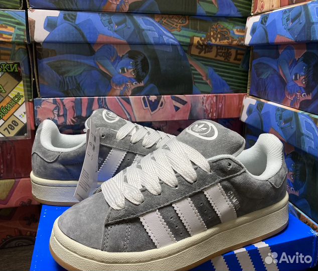 Кроссовки Adidas Campus 00s Grey. Люкс (36,37)р