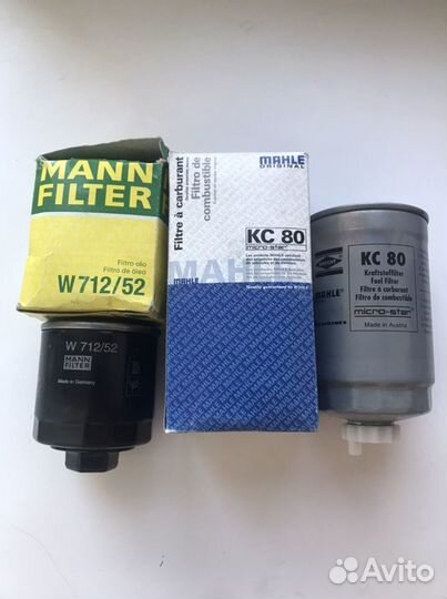 Фильтр масляный топливный VAG W712/52 KC80