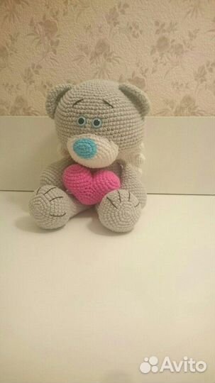 Мягкая игрушка Мишка Тедди, вязаный, ручная работа