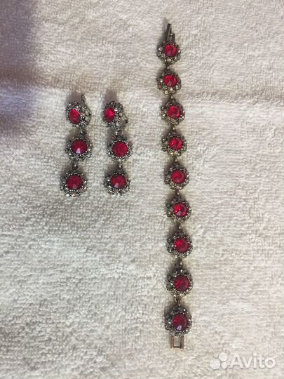 Комплект серьги и браслет