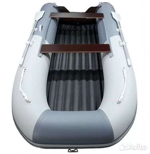 Лодка пвх Gladiator E380S светло/темно-серый