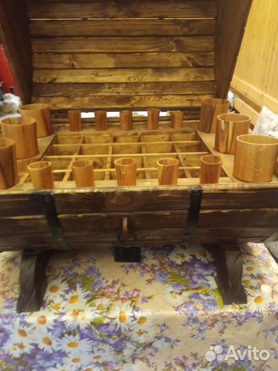 Бочка-мини-бар дуб