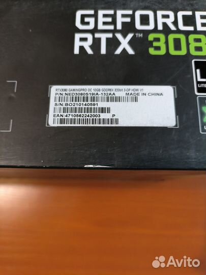 Новая Palit GeForce RTX 3080 GamingPro OC