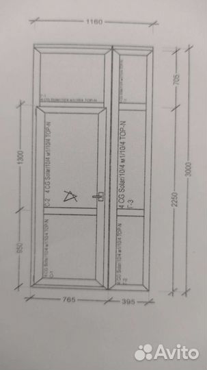 Витраж окно-дверь
