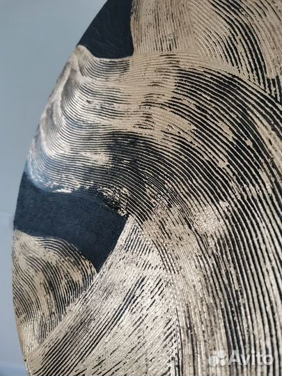 Картина на холсте D40 см акрил поталь текстурная п