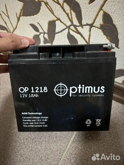 Аккумулятор Optimus op1218