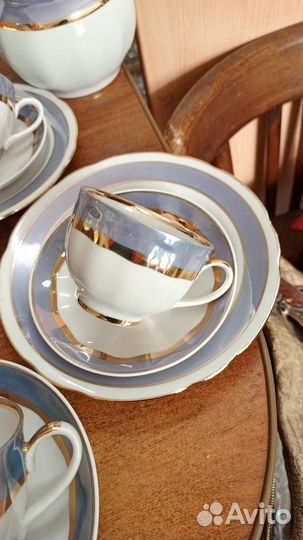 Чайно кофейный сервиз,Морской бриз, Дулево