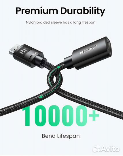 Ugreen hdmi 2.1 8K кабель удлинитель 1 метр