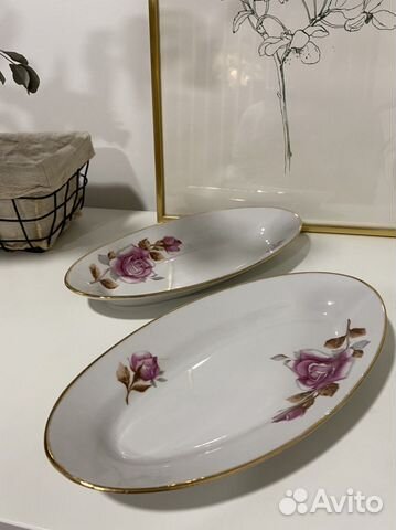 Овальное блюдо/селедочница СССР