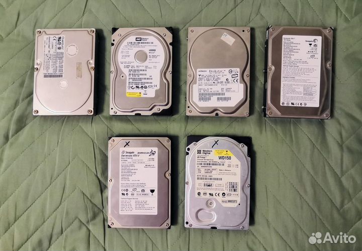 HDD IDE не рабочие: 40; 15; 1,7 менее гига