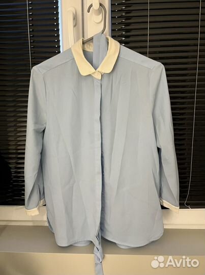 Рубашка блуза блузка stradivarius голубая