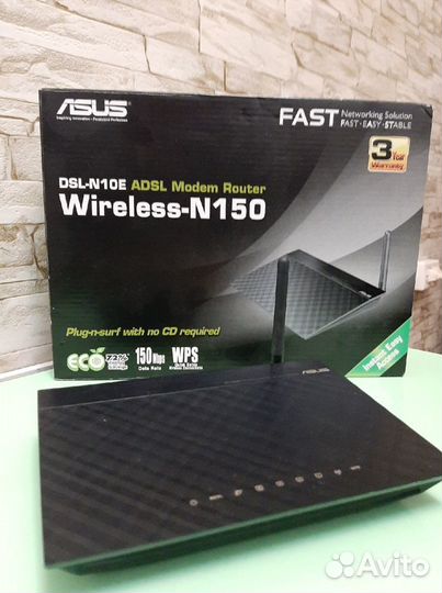 Adsl модем роутер asus Wireless-N150 DSL-N10E