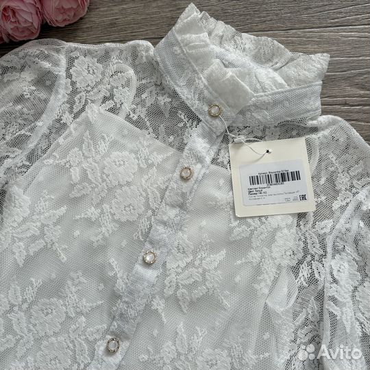 Новая кружевная блузка, 146-152см
