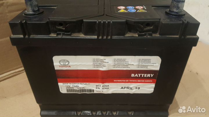 Аккумулятор б/у Toyota 70Ач 630А
