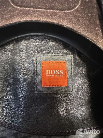 Кожаная куртка hugo boss