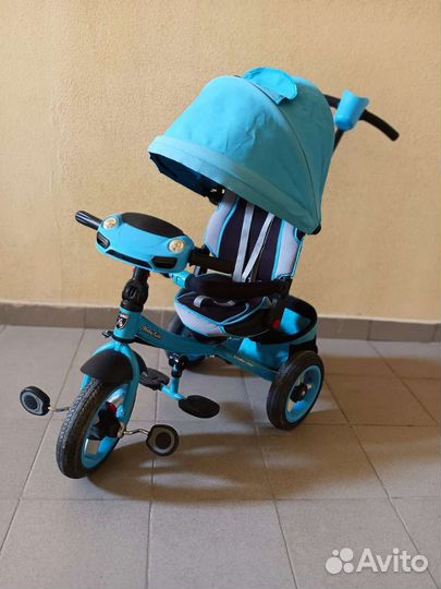 Велосипед коляска с родительской ручкой