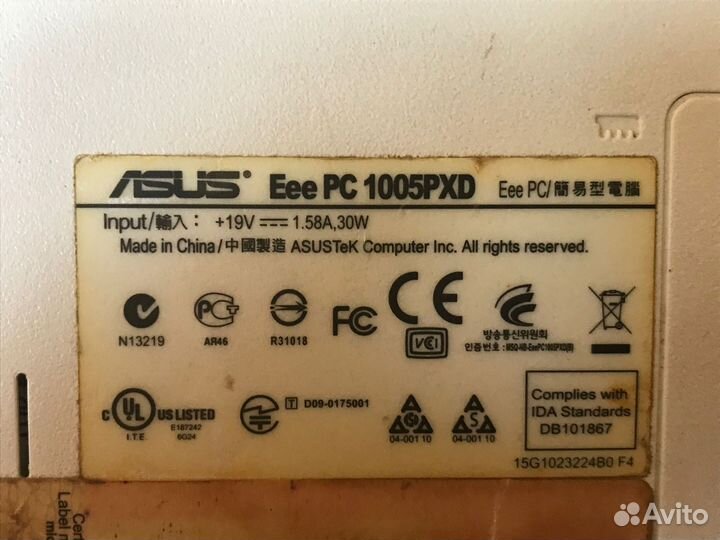 Asus Eee PC 1005PXD в разбор