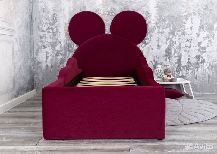 Кровать детская 80х160 Микки бордо