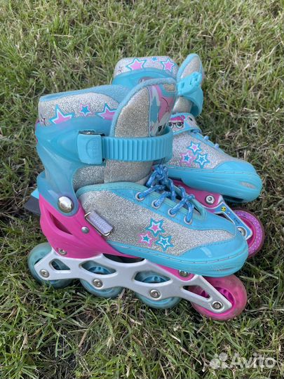 Ролики раздвижные светящиеся детские