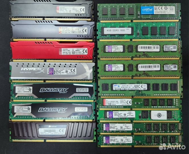 Озу DDR3 4Gb 1600 Kingston/Crucial/Samsung