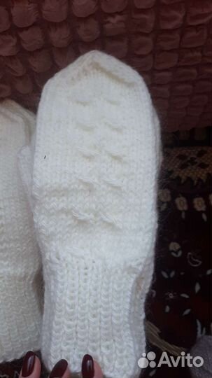 Варежки с козьим пухом